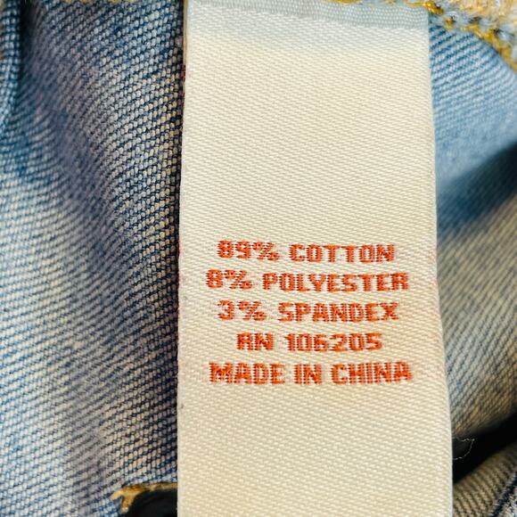 Sundance Blue Denim Straight Leg Medium Wash Embroidered Distressed Jeans W25 - Picture 7 of 11